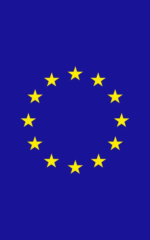 Flaga unijna pionowa